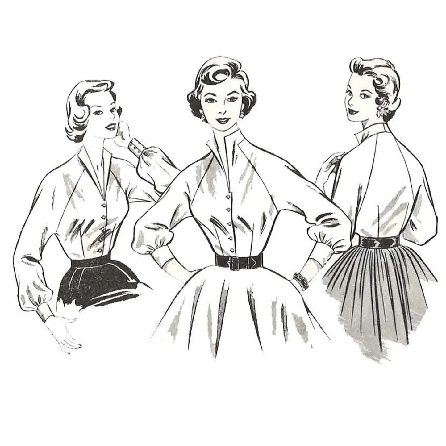 Women wearing blouses