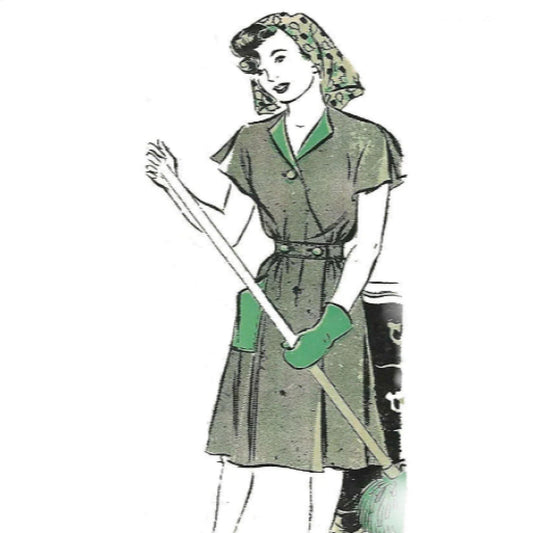 PDF - 1940's Pattern: Stunning Evening Dress with Pointed Bodice - Bus –  Vintage Sewing Pattern Company