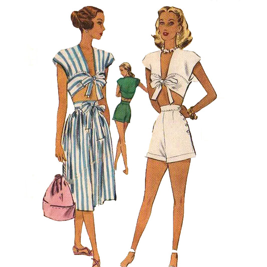 Década de 1950, falda de los años 50, patrón de costura de blusa, falda  completa, debajo de la rodilla, blusa a medida, tres cuartos y sin mangas