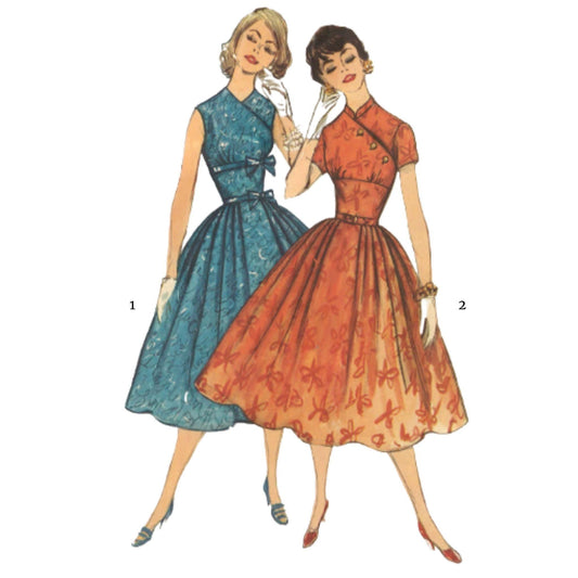 Two women wearing Empire Style Swing Dresses