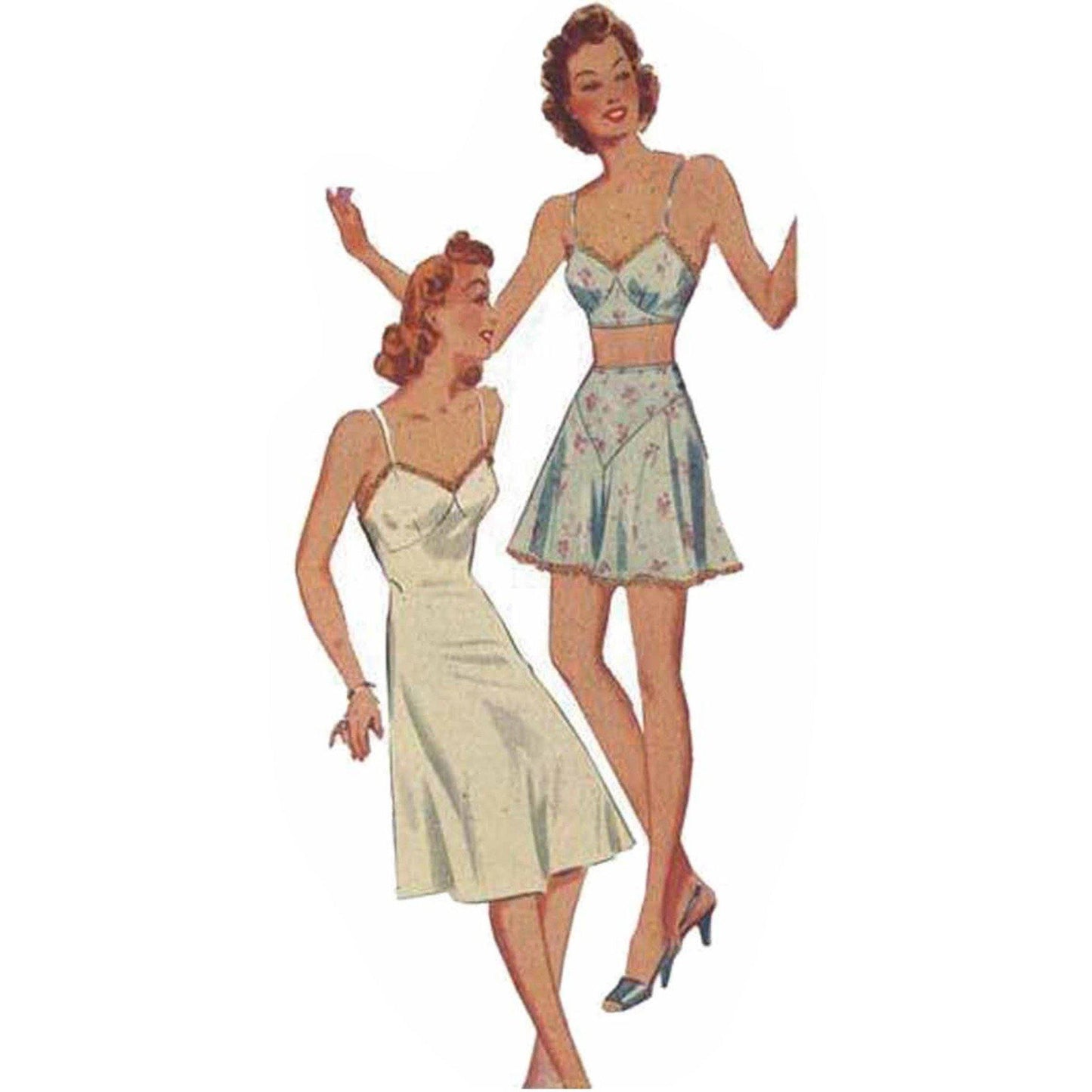 PDF - Padrão, combinação, sutiã e calcinha dos anos 1940 - Busto 34 ( –  Vintage Sewing Pattern Company