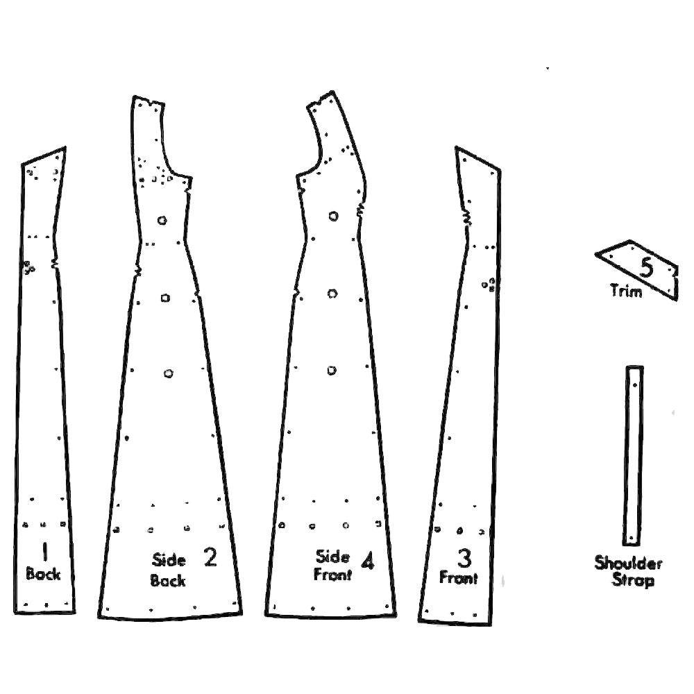 Pattern pieces for slips.