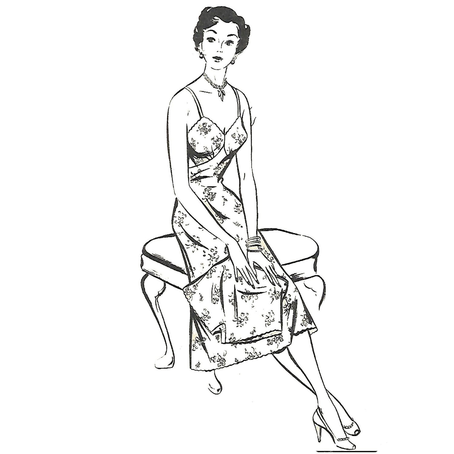 PDF - 1940s Pattern, Slip, Bra & Knickers - Bust 34 (86.36cm) - Insta –  Vintage Sewing Pattern Company