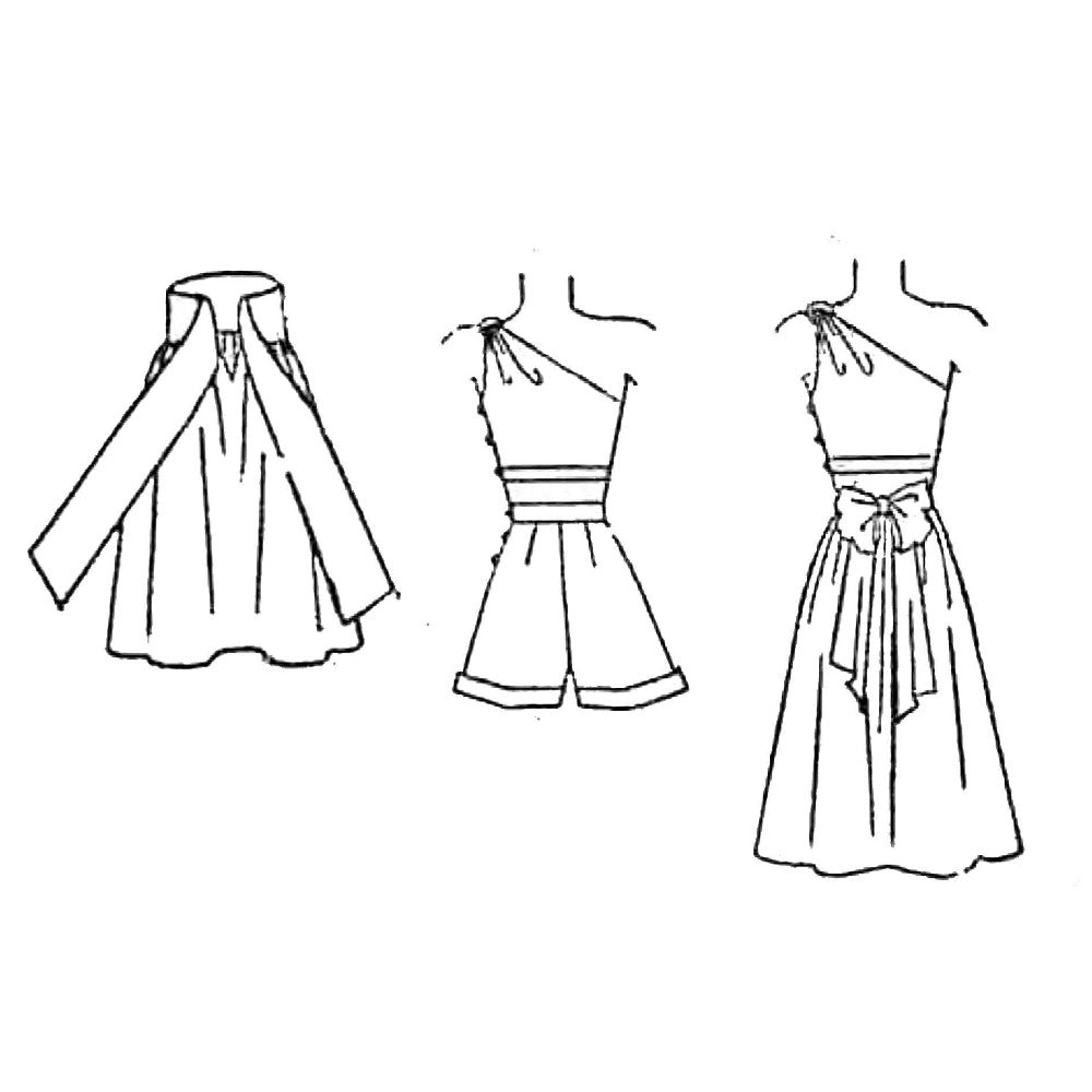 1940s Pattern, Beachwear, Playsuit & Skirt