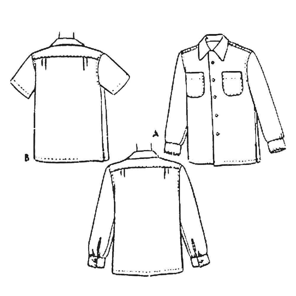Line drawings of shirts