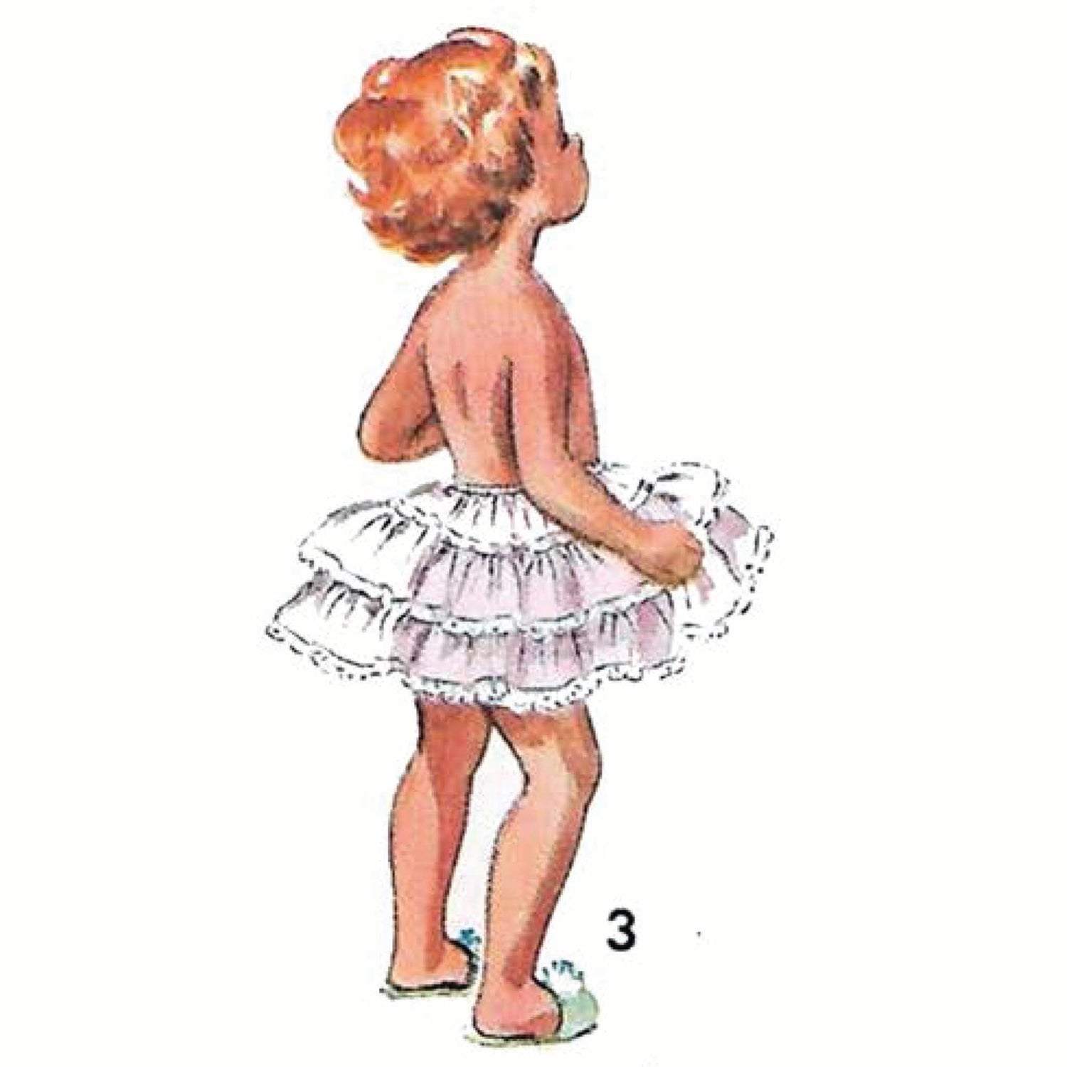 Child wearing tiered petticoat made using sewing pattern Simplicity 3296