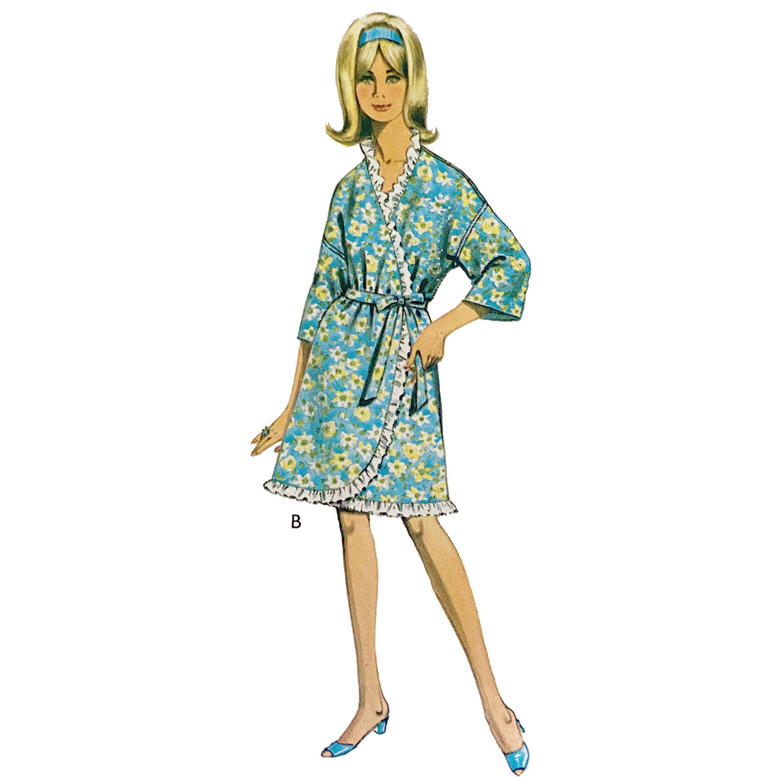PDF - Vintage 1960s Pattern – Kimono Style Housecoat or Beach Wrap- Bu ...