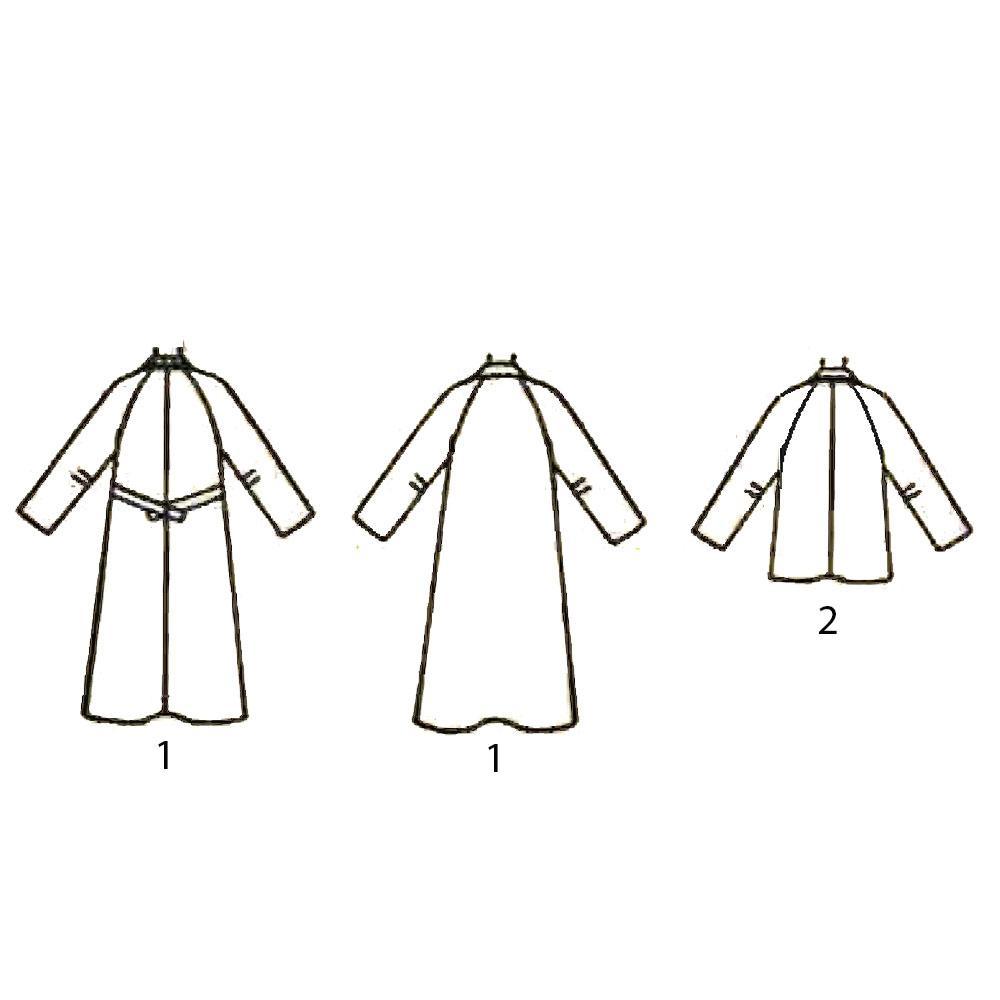Line drawings of coats
