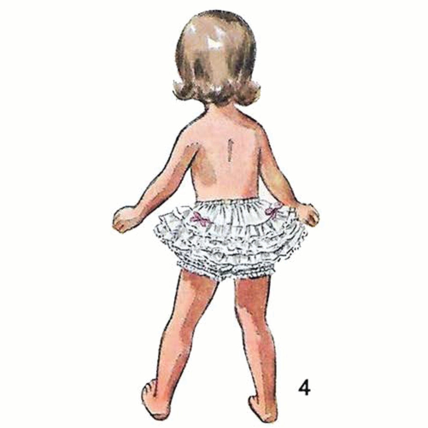 Child wearing frilly knickers made using sewing pattern Simplicity 3296
