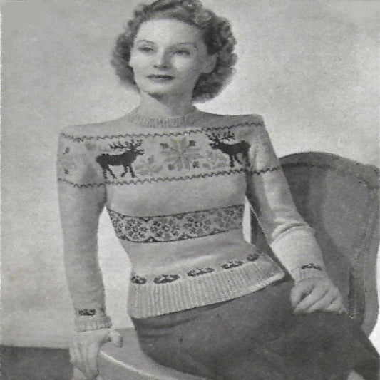 Women wearing fair isle sweater