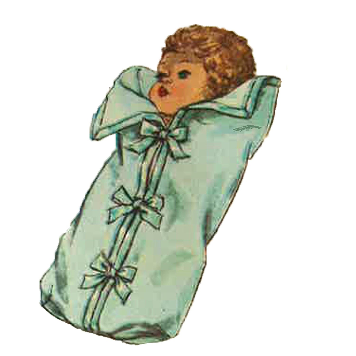 Doll in sleeping bag