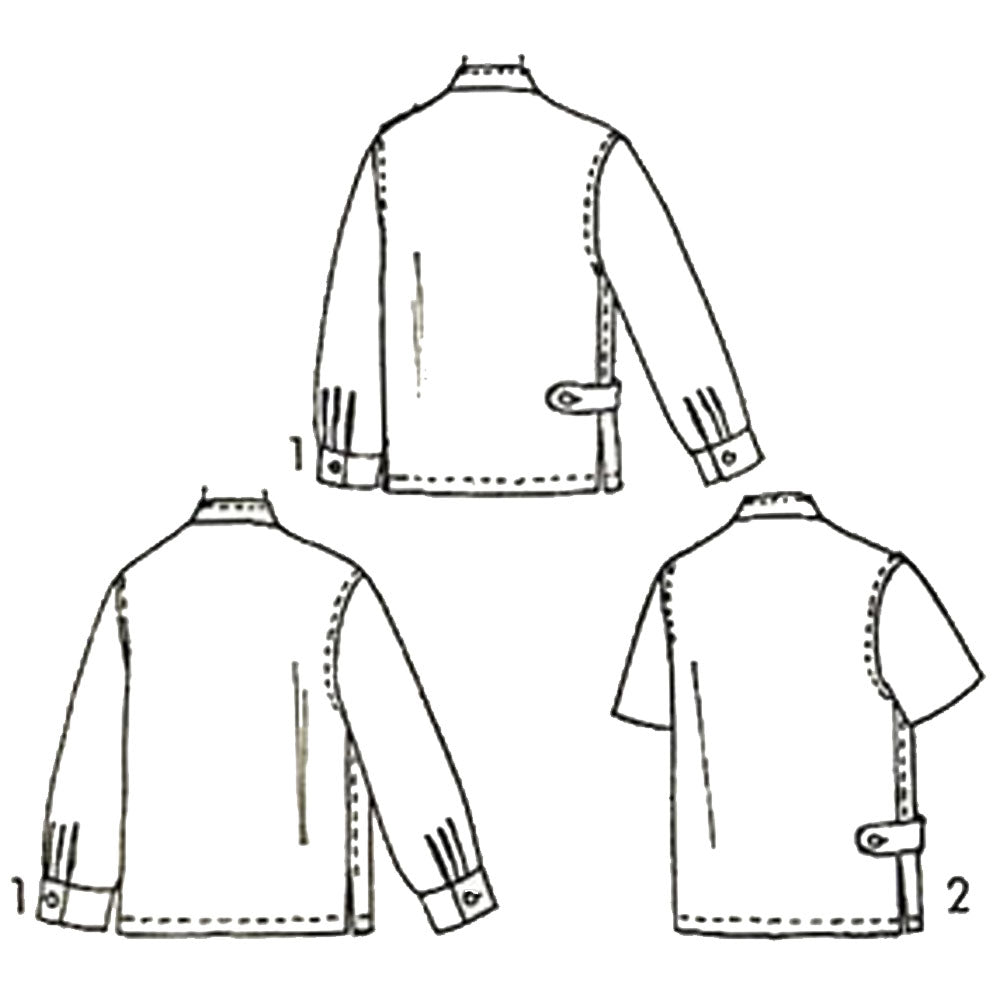 technical drawings of back views of shirts.