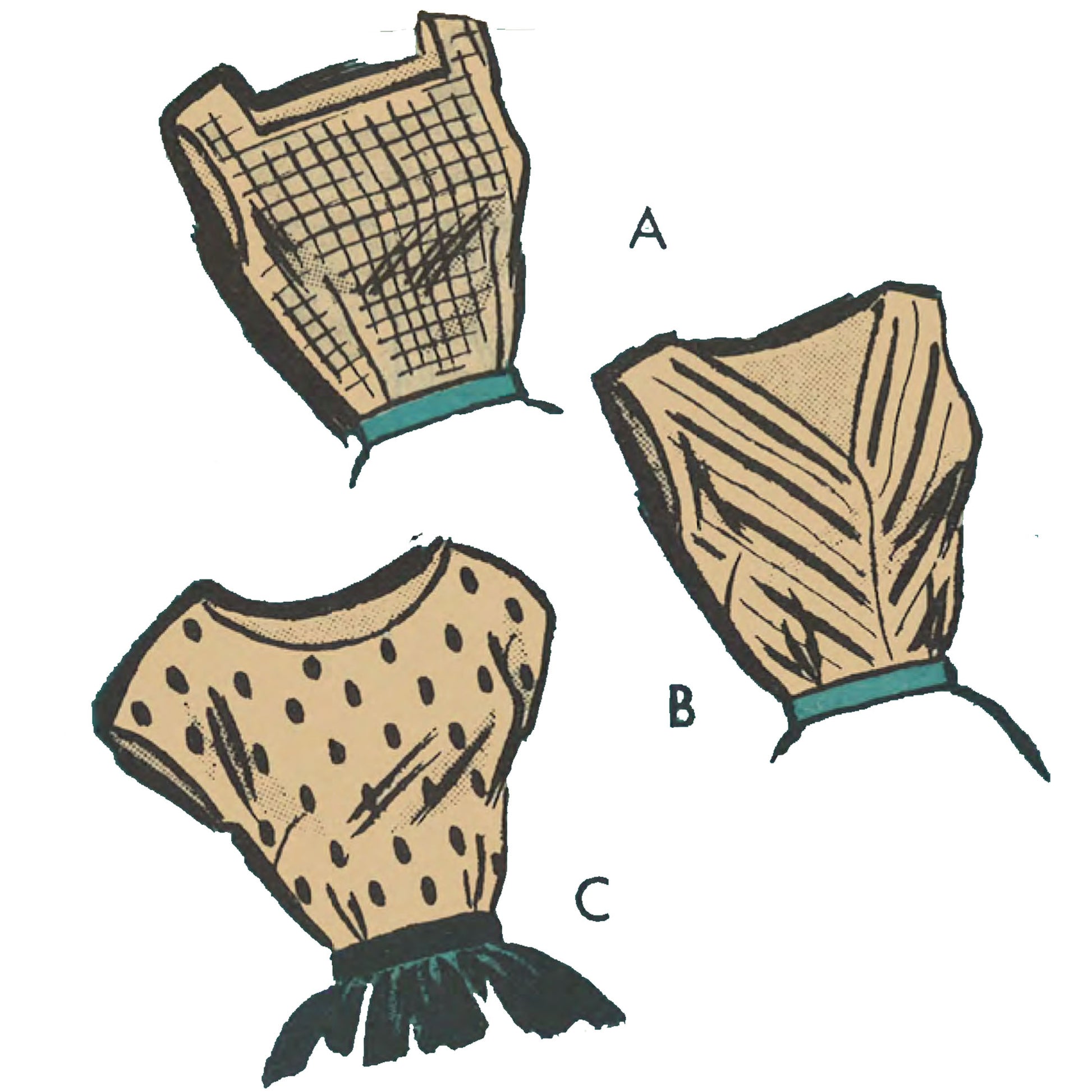 American Rocker Pattern PDF - 1950's Pattern - Rockabilly 'Easy to Sew', Three Styles - Bust 3 ...