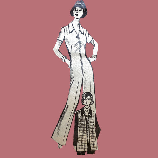 Vintage 1940s Pattern - 'Easy' to Make Dress, Collar