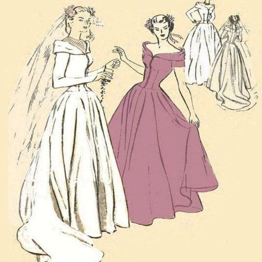 Women in bridal gowns