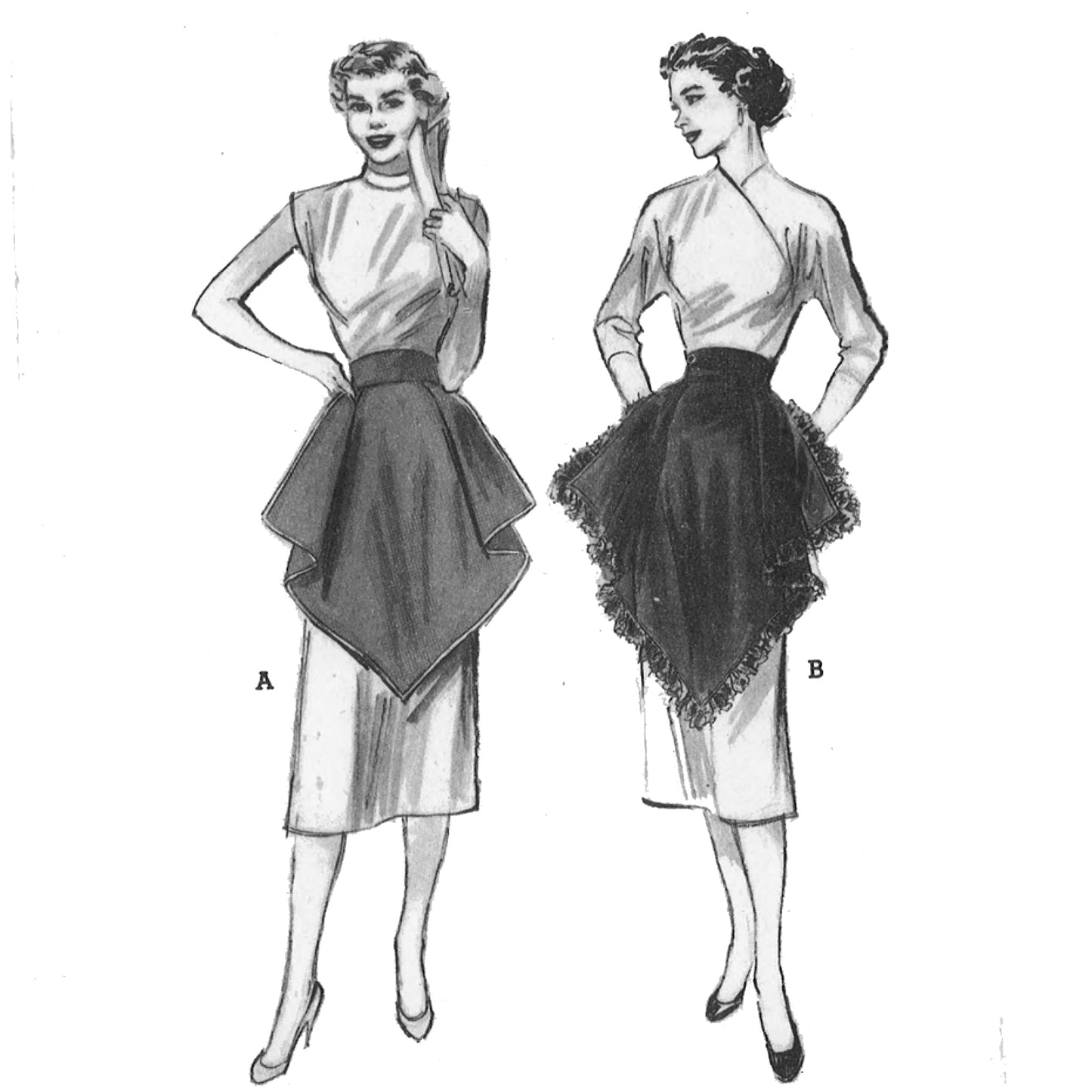 Two women wearing aprons. 