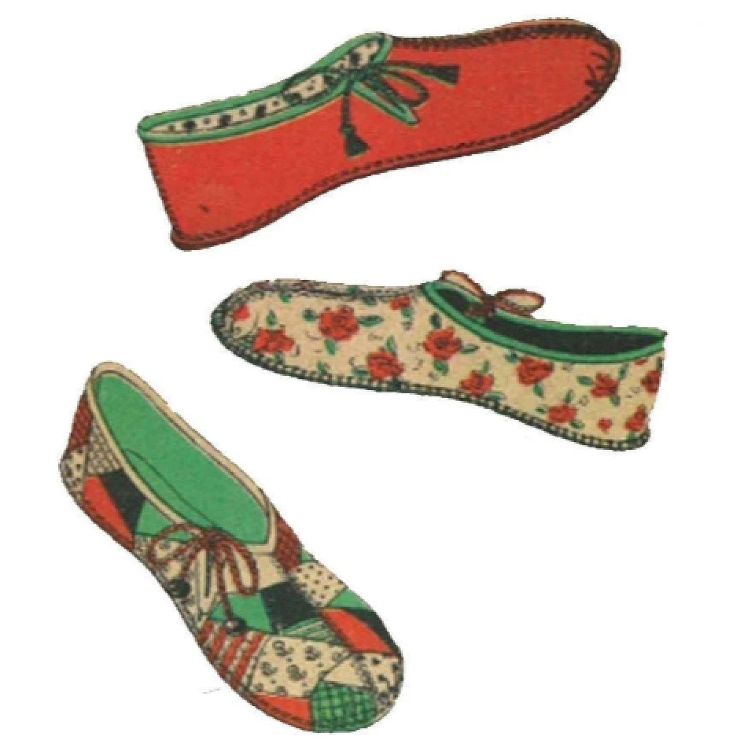 Pattern cover illustration featuring slippers