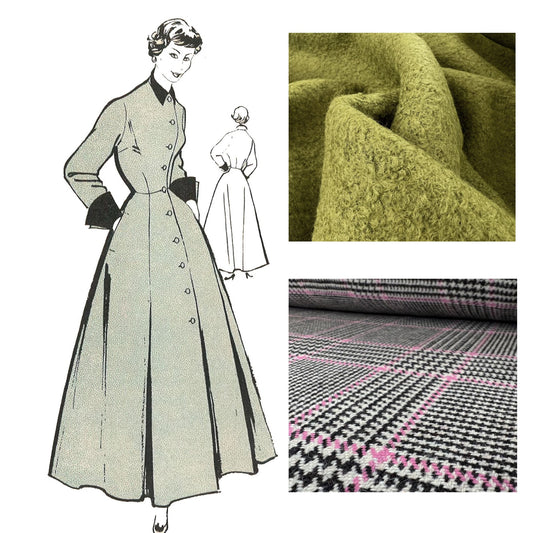 1950s Sewing Pattern: Women's House Coat, Robe, Dressing Gown, Coachman Robe  - Bust 32" (81.3cm)