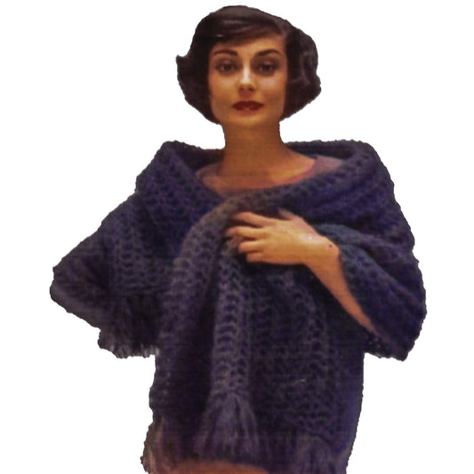 PDF - Vintage 1950s Knitting Pattern, Women's Jaeger Mohair-Spun Stole - Instantly Print at Home - Vintage Sewing Pattern Company