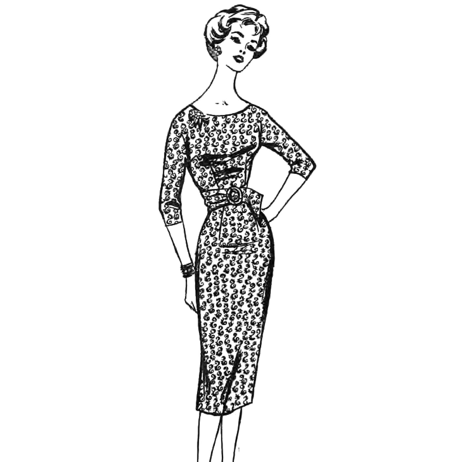 PDF - 1950's Pattern Rockabilly Pin Up Rockabilly Dress, 3 Styles - Bu –  Vintage Sewing Pattern Company