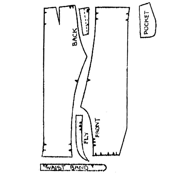 PDF - 1940s Pattern, Unisex Trousers, Oxford Bags - Waist 32” (81.3cm ...