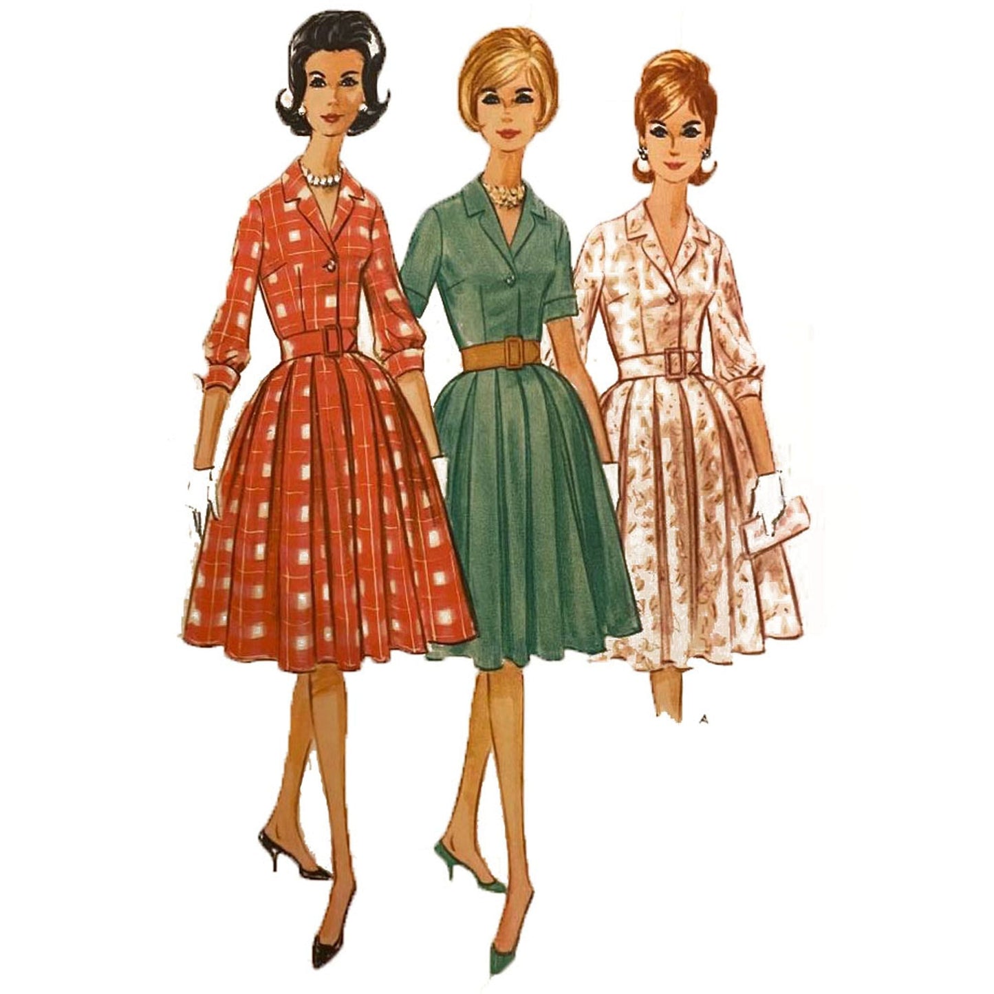 Women's 1960's Shirtwaist Proportioned Dress Vintage Sewing Pattern Company Women's 1960's Shirtwaist Proportioned Dress Vintage Sewing Pattern Company