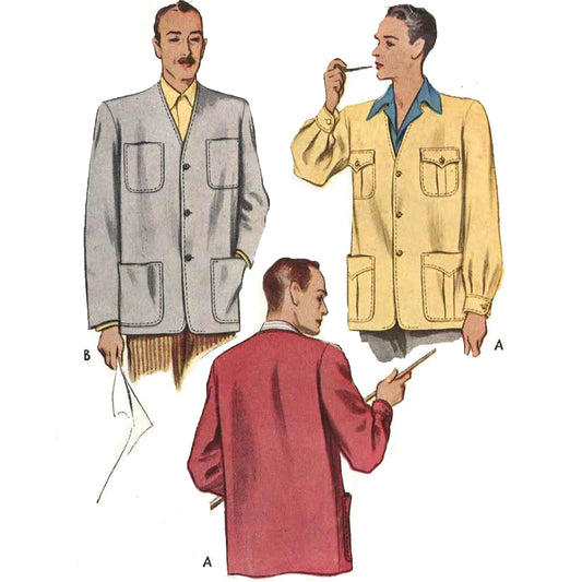 Vintage 1940s Men's Coats and Jacket Patterns – Vintage Sewing Pattern ...