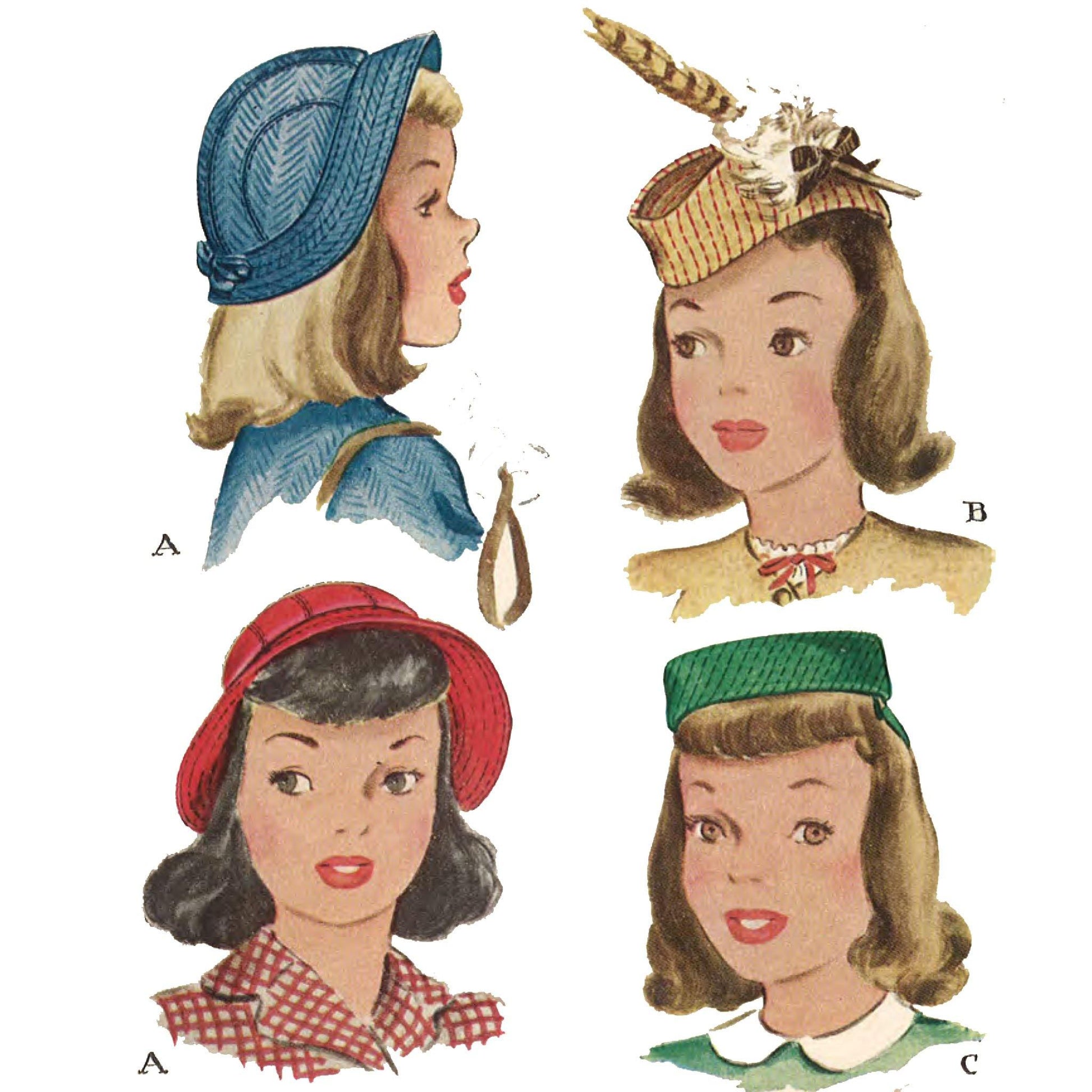 Girls wearing hats