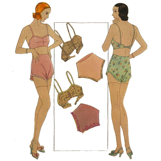 1940's Lingerie Pattern, WWII Bra in 2 Styles - Bust 34” (87.6cm) – Vintage Sewing  Pattern Company