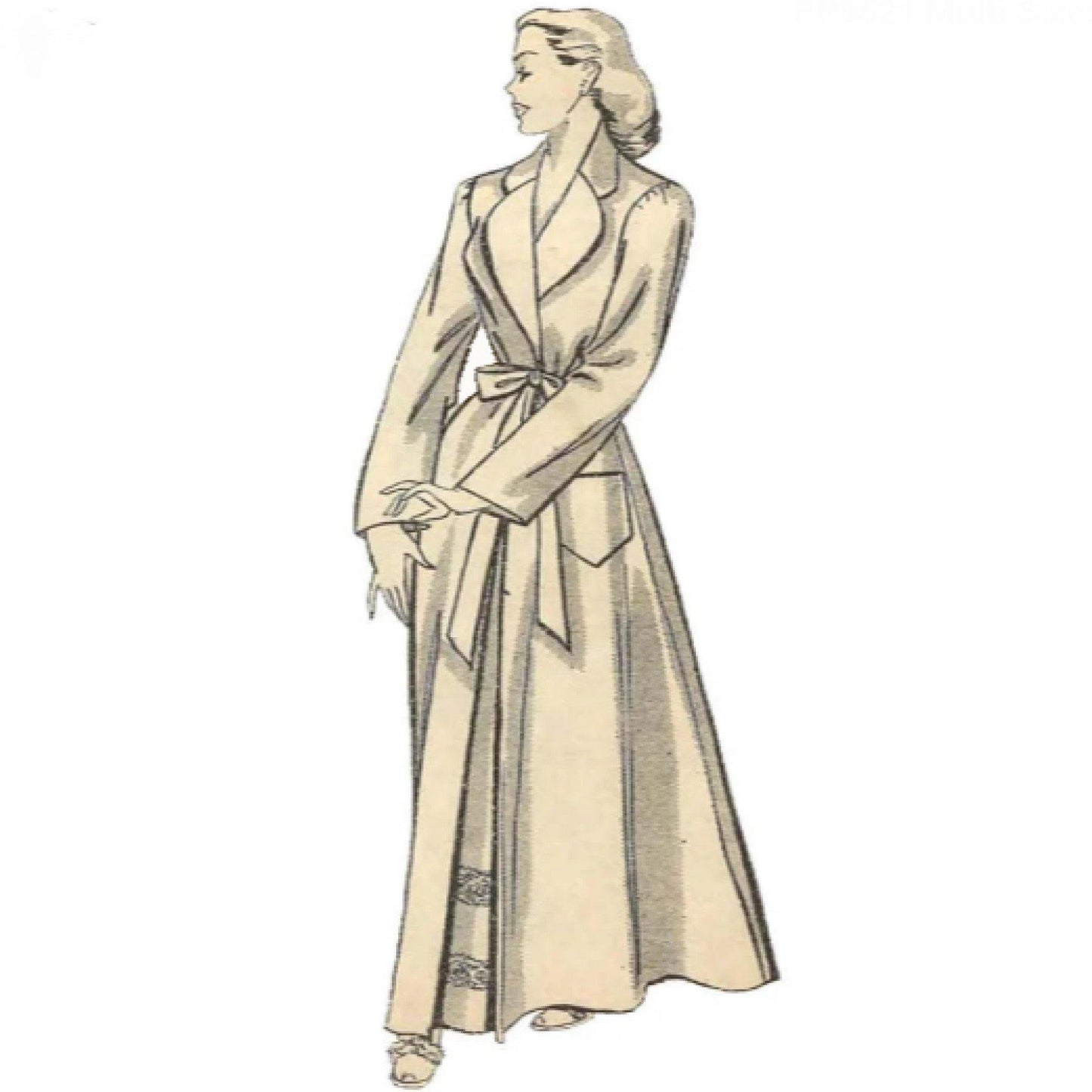 Woman wearing dressing gown