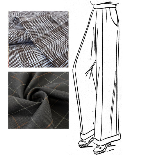 1940s Pattern, Land Girl High Waist Slacks & Overalls - Bust=38 (97cm)
