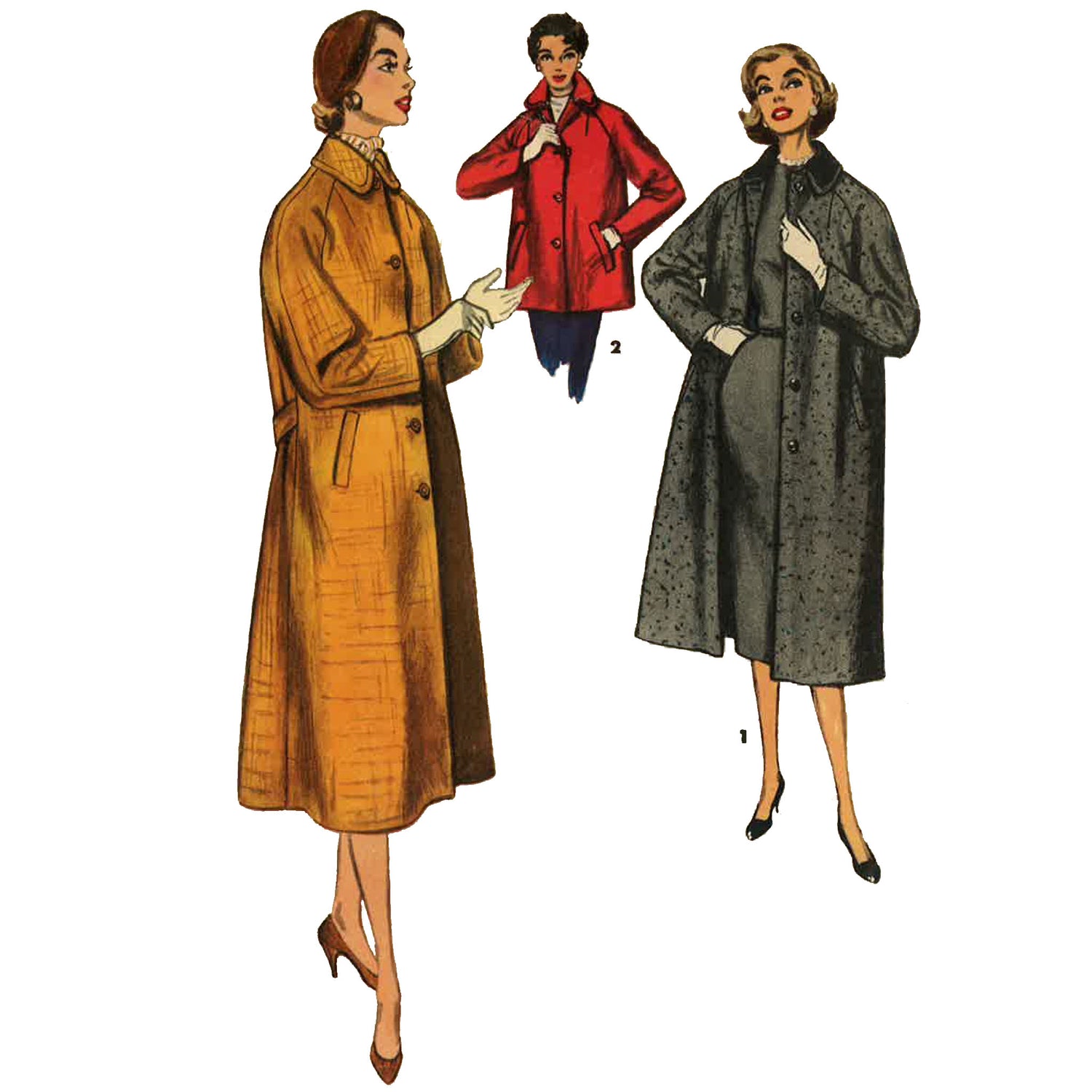 Women wearing stylish loose fitting coats and jacket
