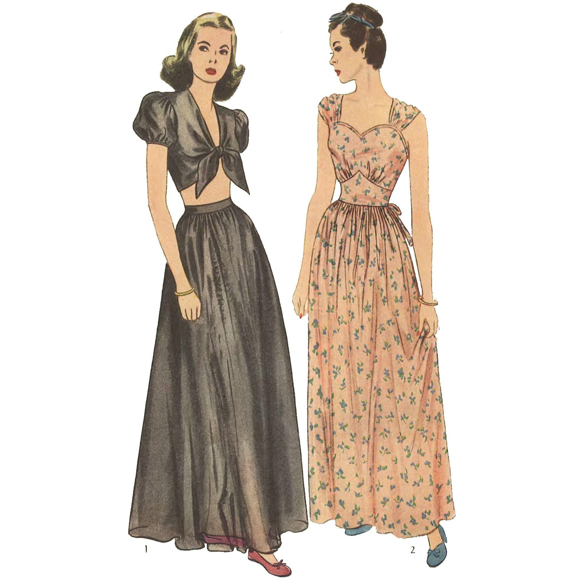 Vintage 1940s Pattern, Nightgown & Lounge Suit - Bust 30" (76cm) Vintage Sewing Pattern Company Vintage 1940s Pattern, Nightgown & Lounge Suit - Bust 30" (76cm) Vintage Sewing Pattern Company