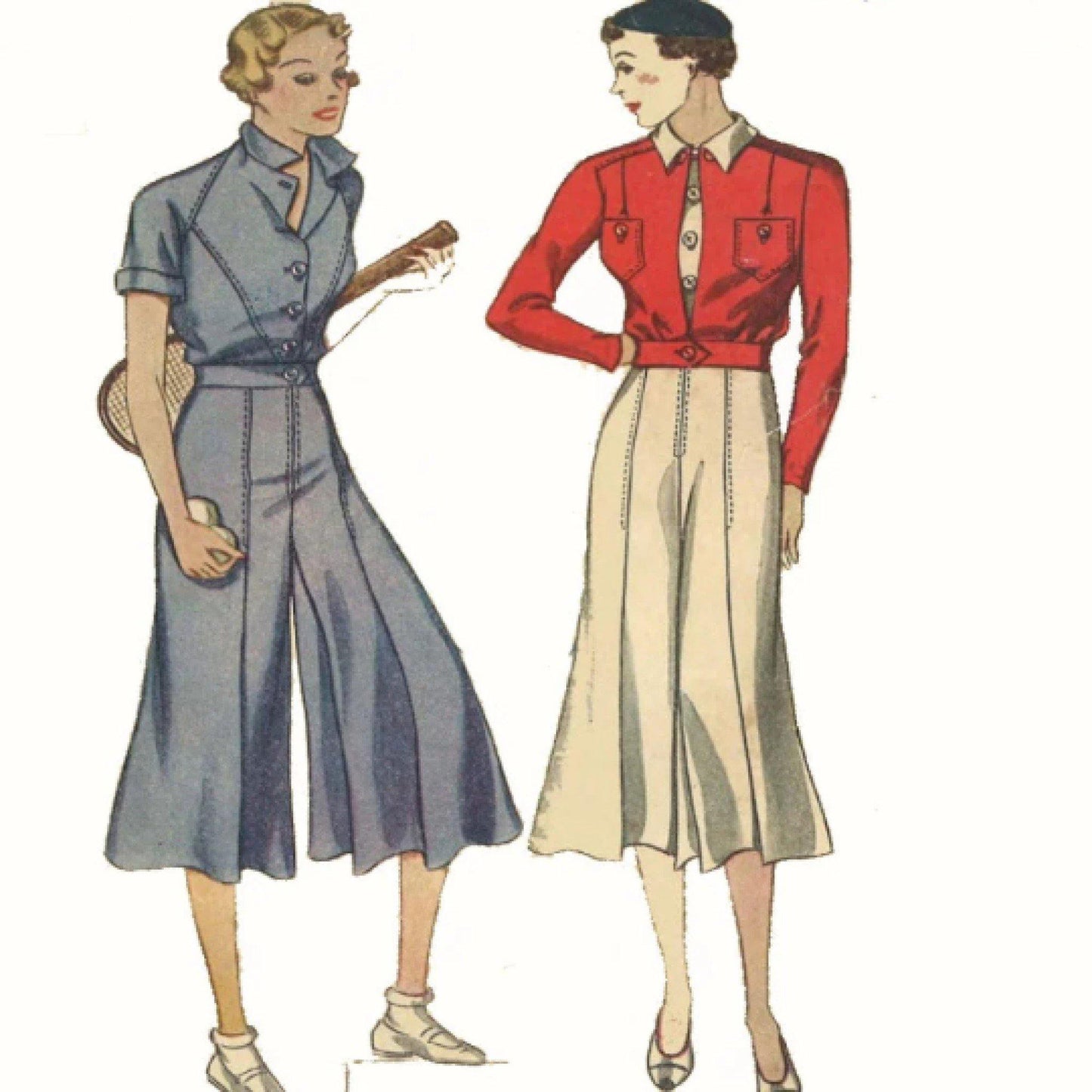 Women wearing a split skirt