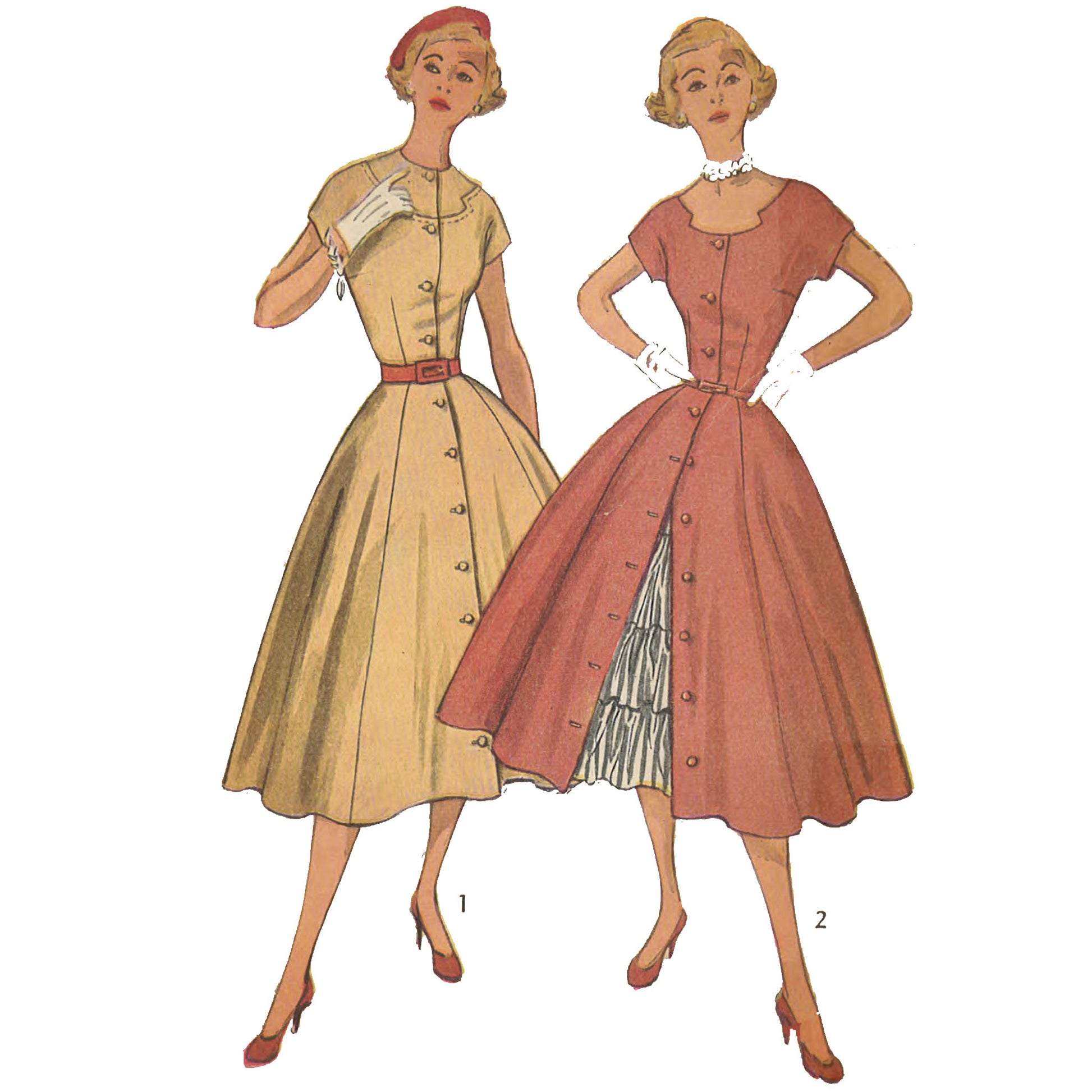 Vintage 1950s Pattern, Women's Full Skirted Dress, Petticoat – Vintage Sewing Pattern Company Vintage 1950s Pattern, Women's Full Skirted Dress, Petticoat – Vintage Sewing Pattern Company