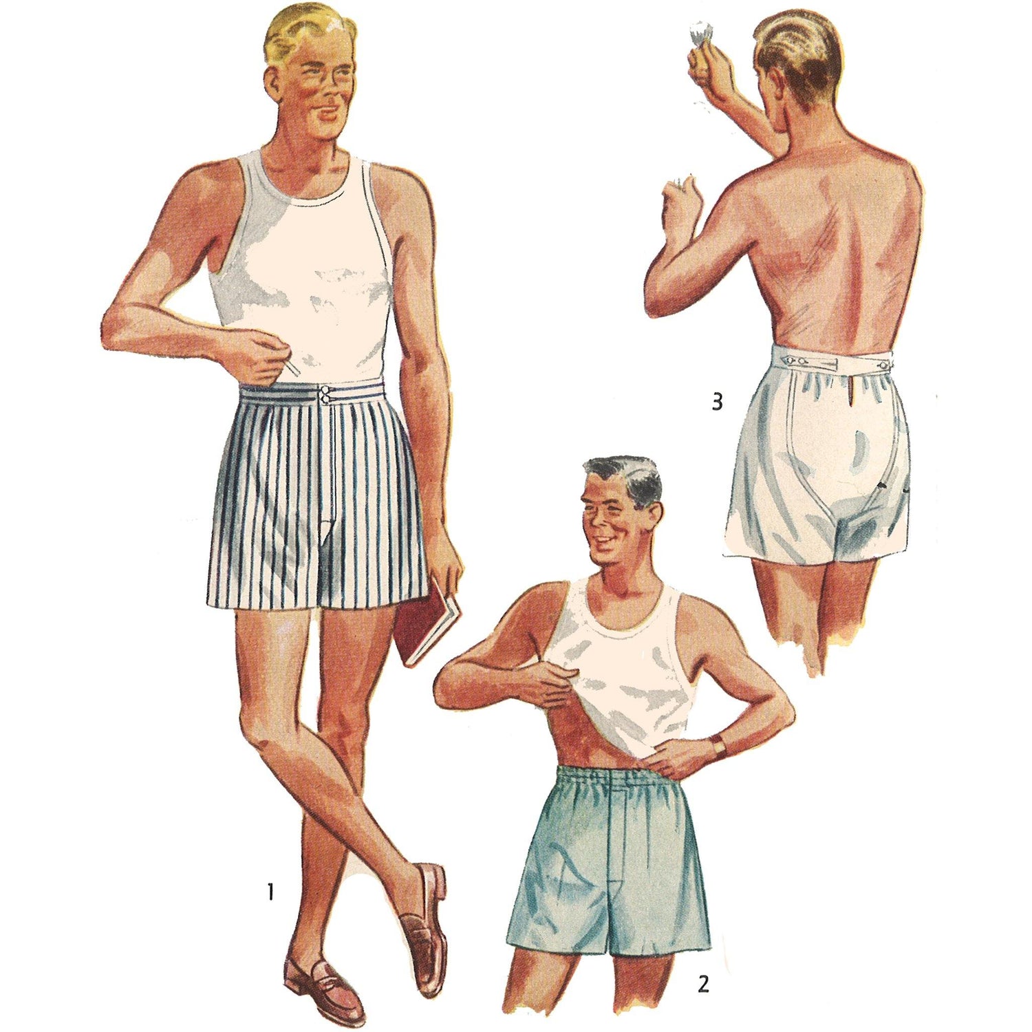 PDF 1950's Mens Pants Slacks Trousers Shorts Waist 40 101.6cm