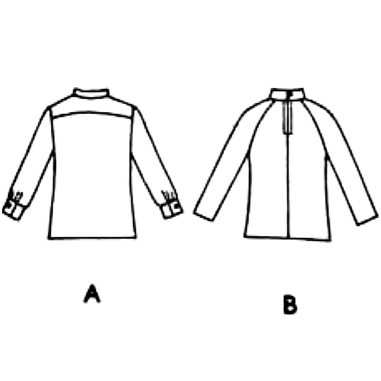 Line drawing of back views
