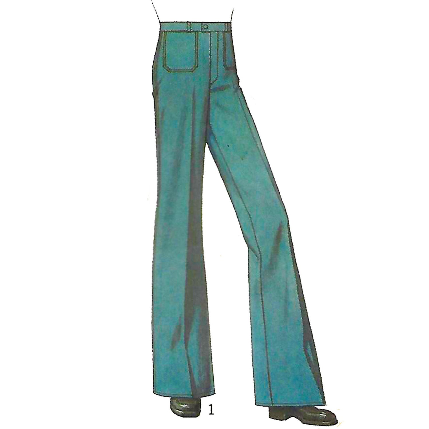 1970s Mens Bell Bottom Jeans with Lace Up Waist – Style & Salvage