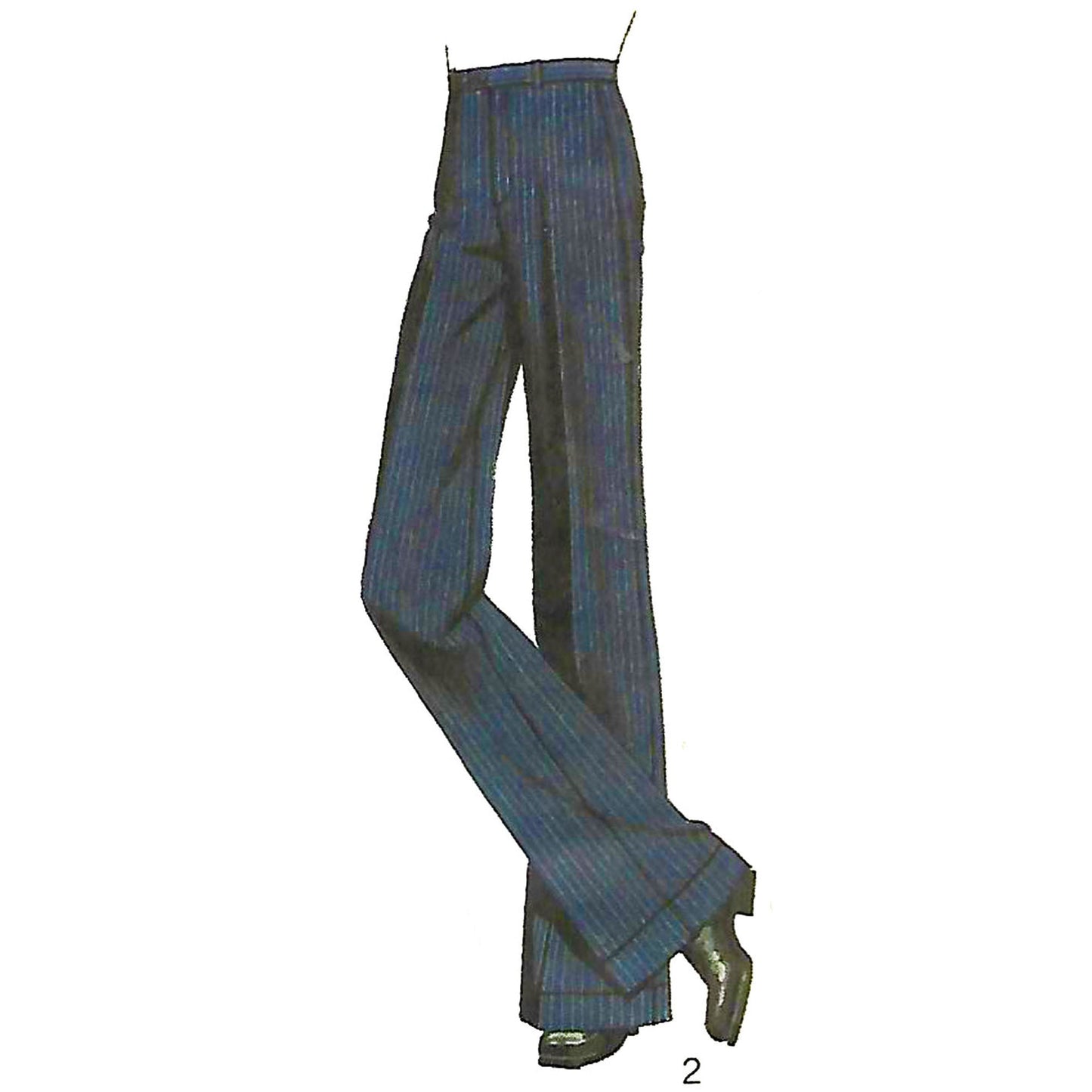 Model wearing 1970s men’s trousers made form Style 1152 36 pattern