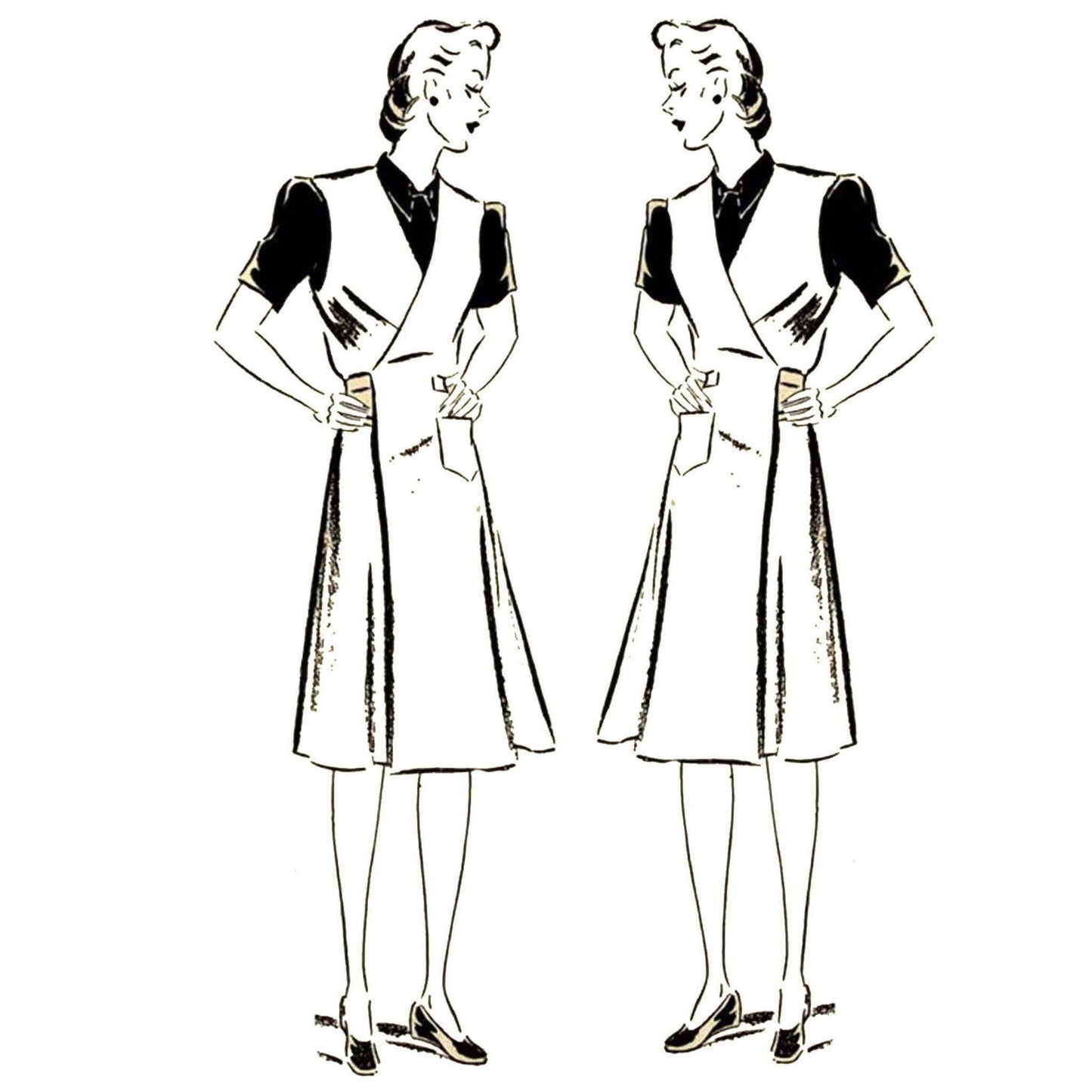 Women wearing a Women's Apron, Duster, Overalls, Pinny