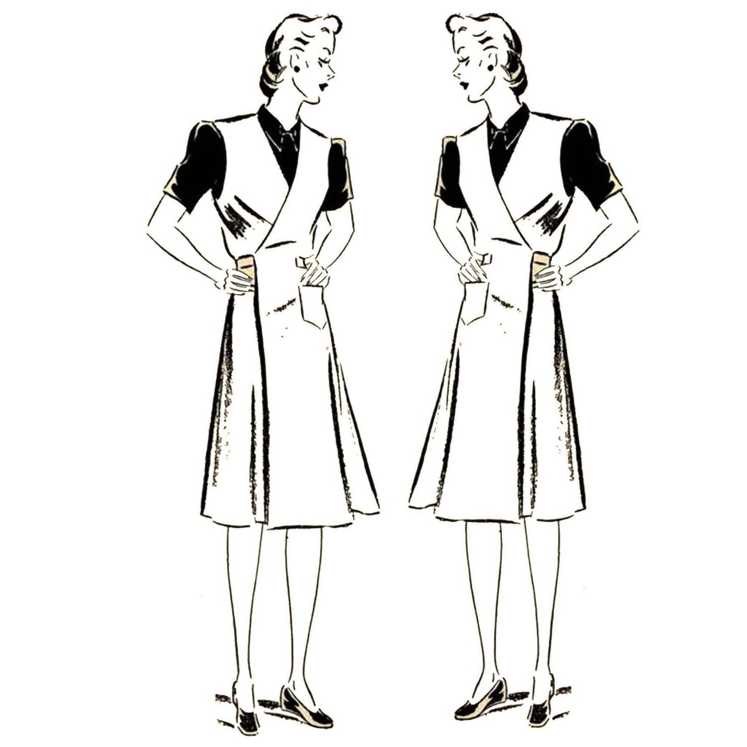 Women wearing a Women's Apron, Duster, Overalls, Pinny