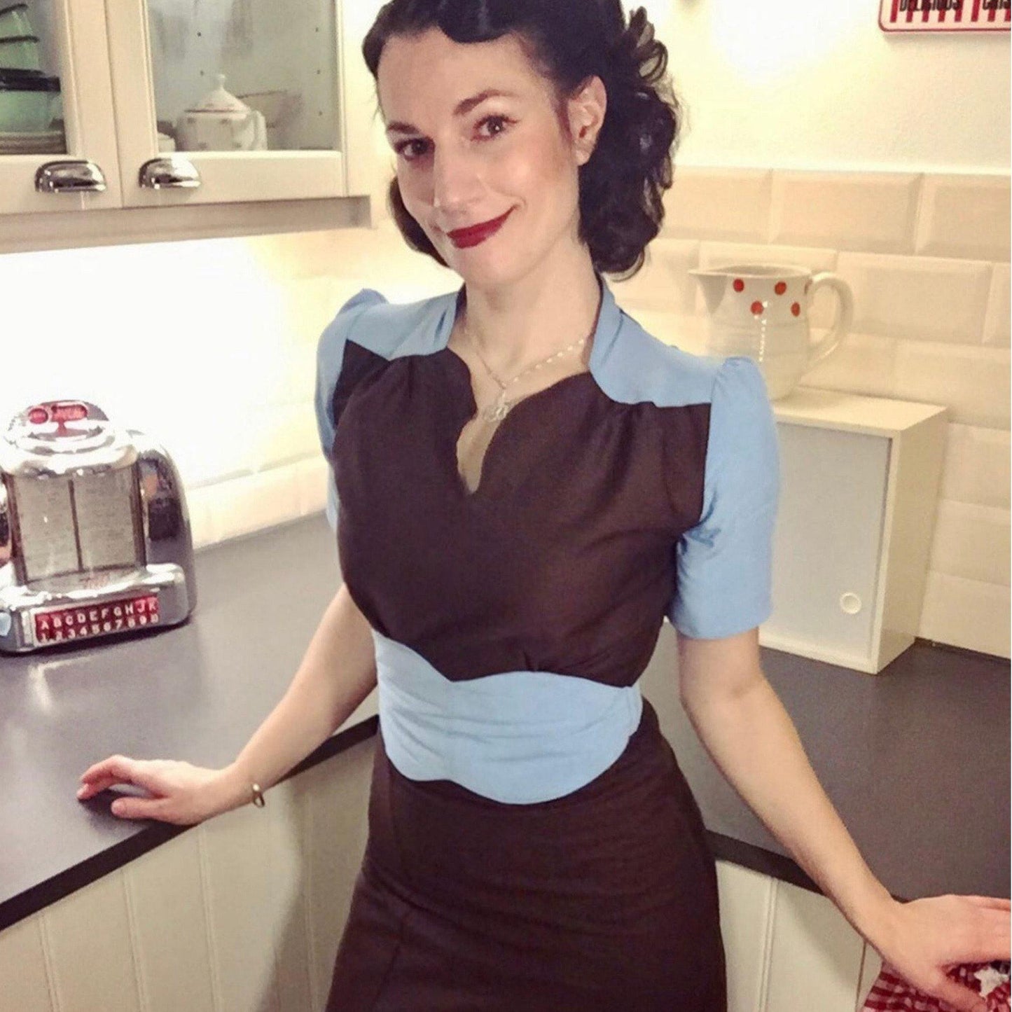 Woman wearing a Sweetheart Dress 'Easy to Make'