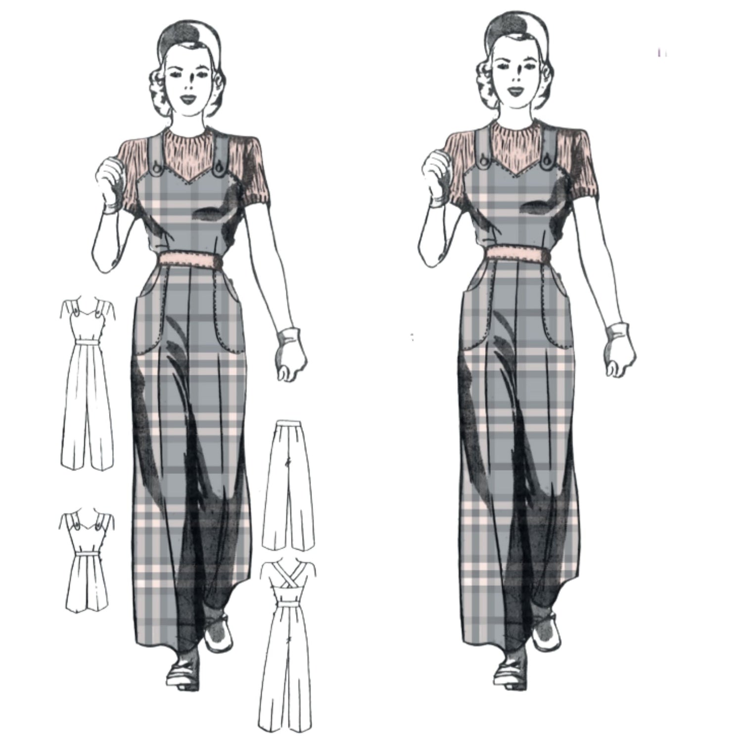 Ukrainian Design and Production, Womens Linen Overall Dress, Black