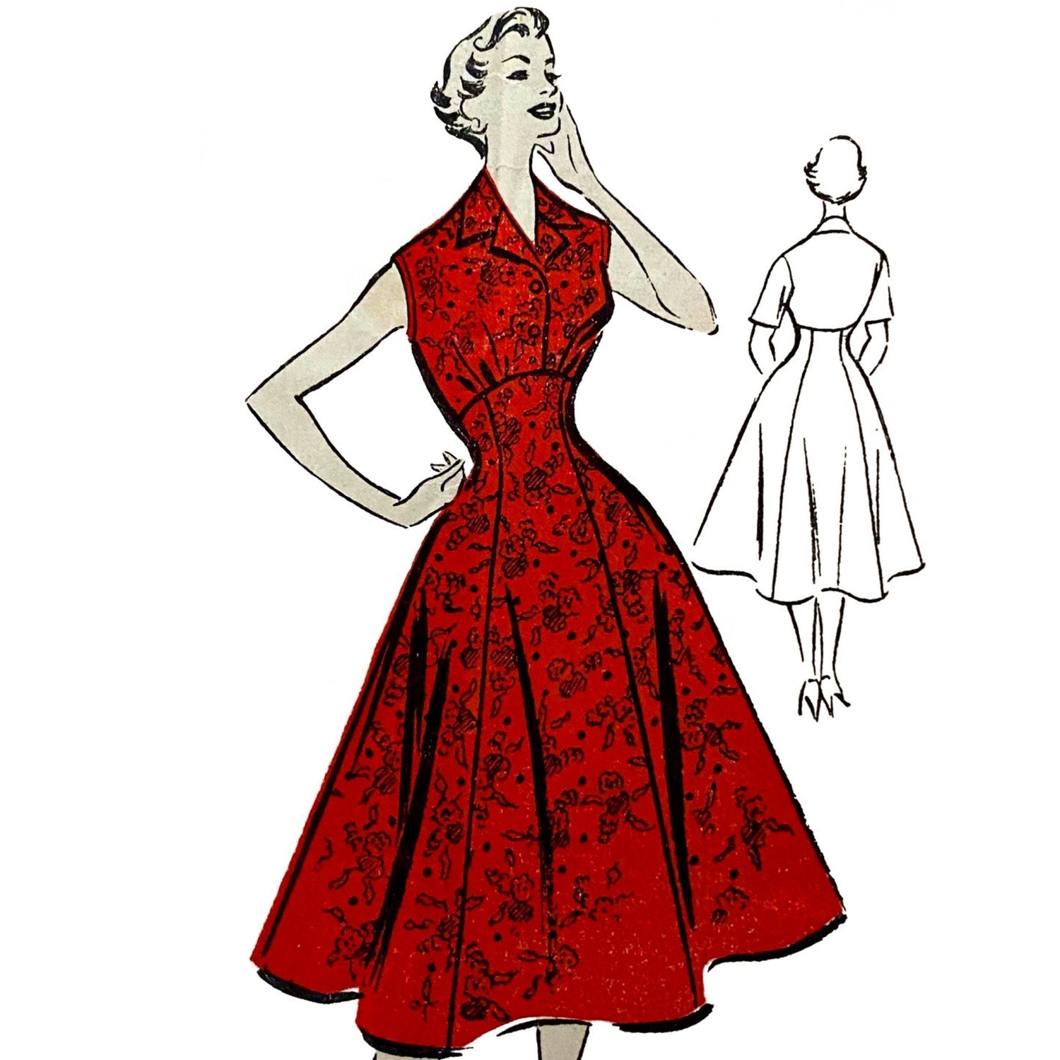 Womens Fall Fashion 2023 Women's Vintage Dress 1950s Retro Sleeveless Swing  Party 
