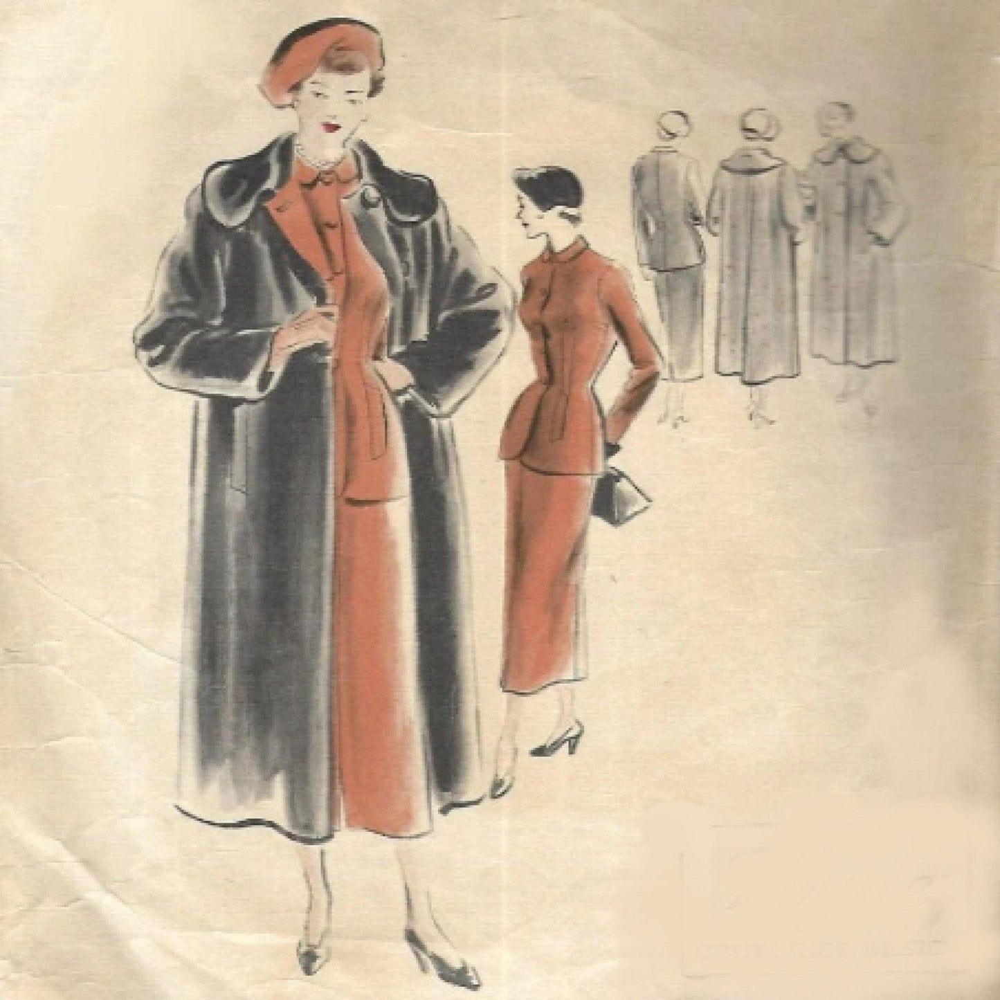 Women wearing fur coats