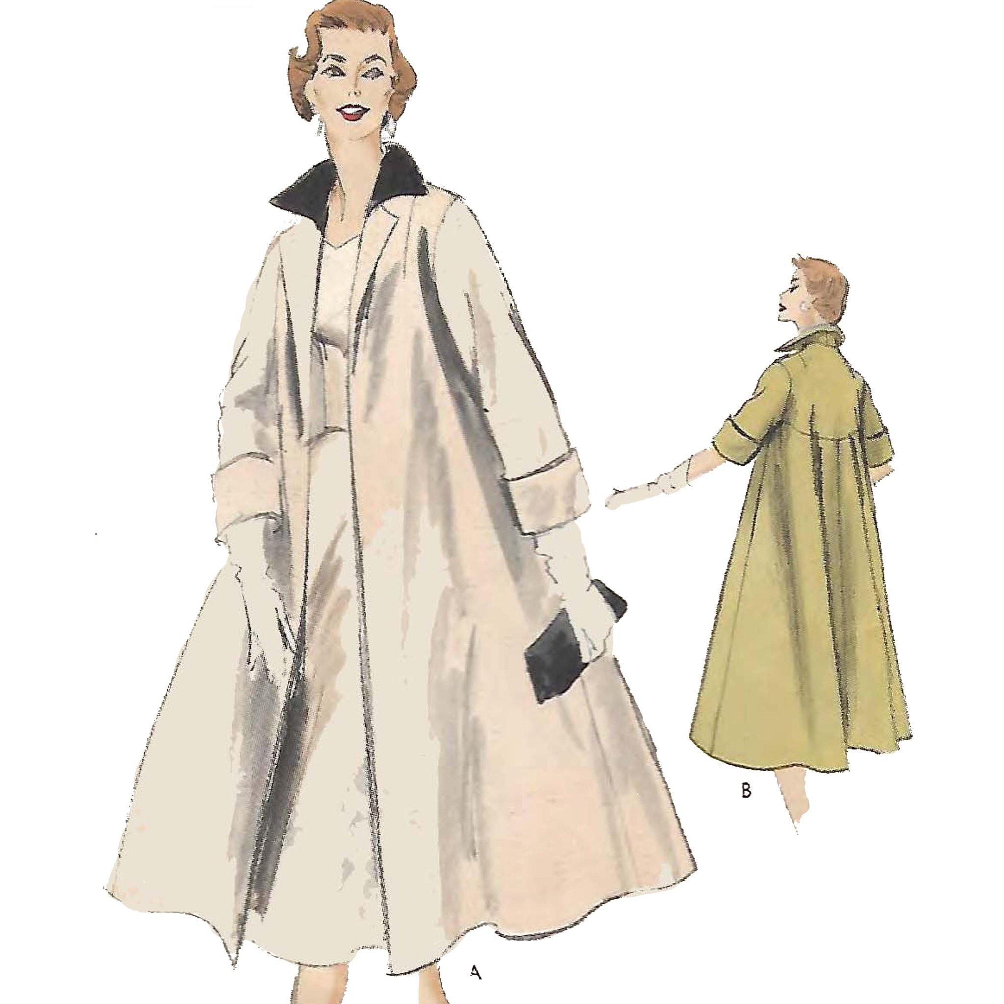 PDF - 50s Pattern, Vogue Special Design , Clutch, Swing Coat - Multi-s ...