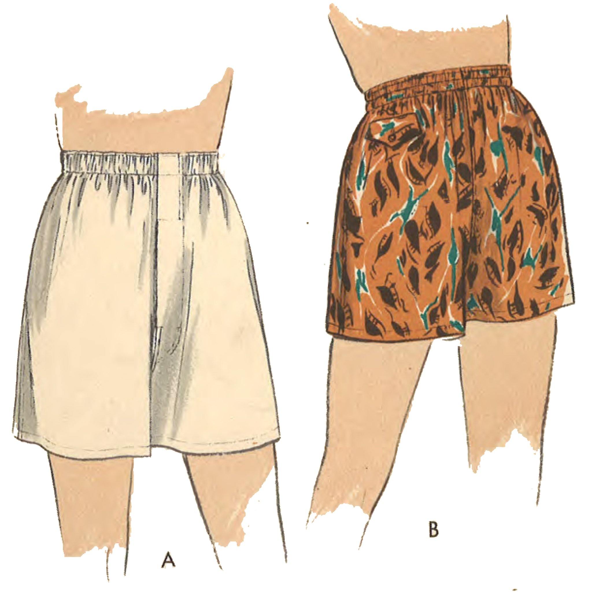 PDF - 1950s Pattern, Men's Boxer Shorts & Swim Trunks 'Easy to Sew ...