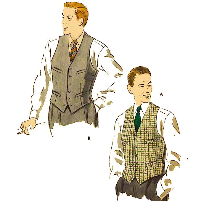 Men wearing waistcoats