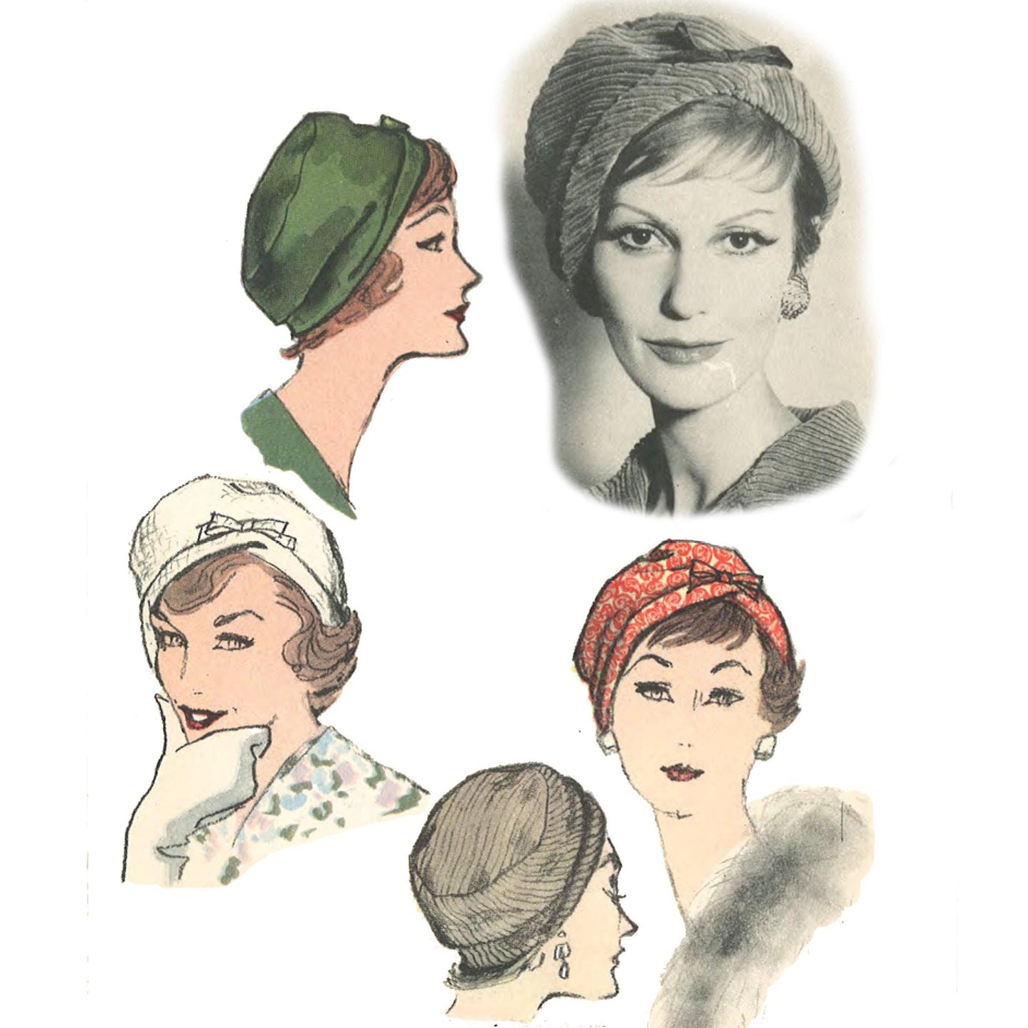 Women wearing cloche hats