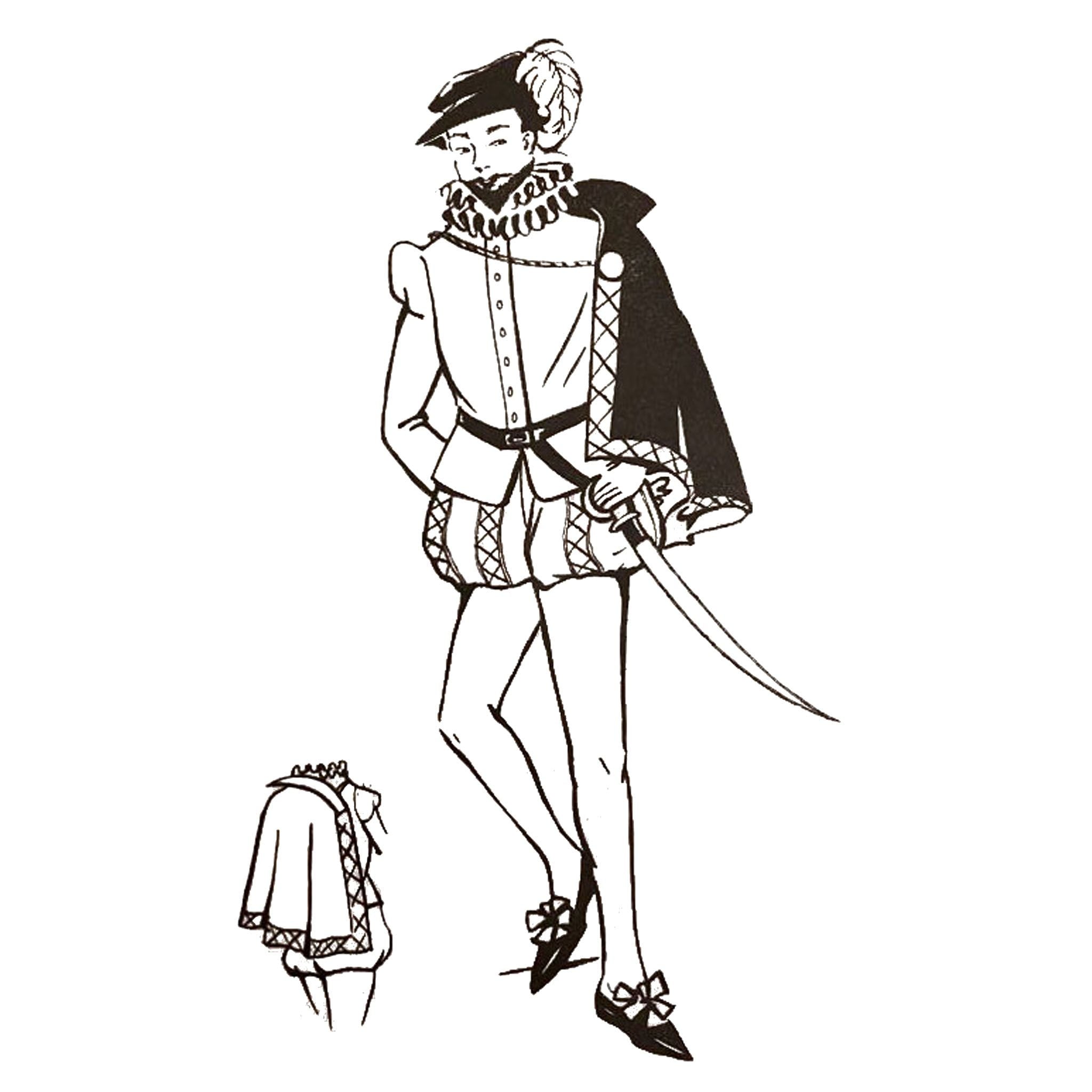 PDF - 1500s Style Pattern, Tudor Costume, Doublet & Hose, Sir Walter R ...